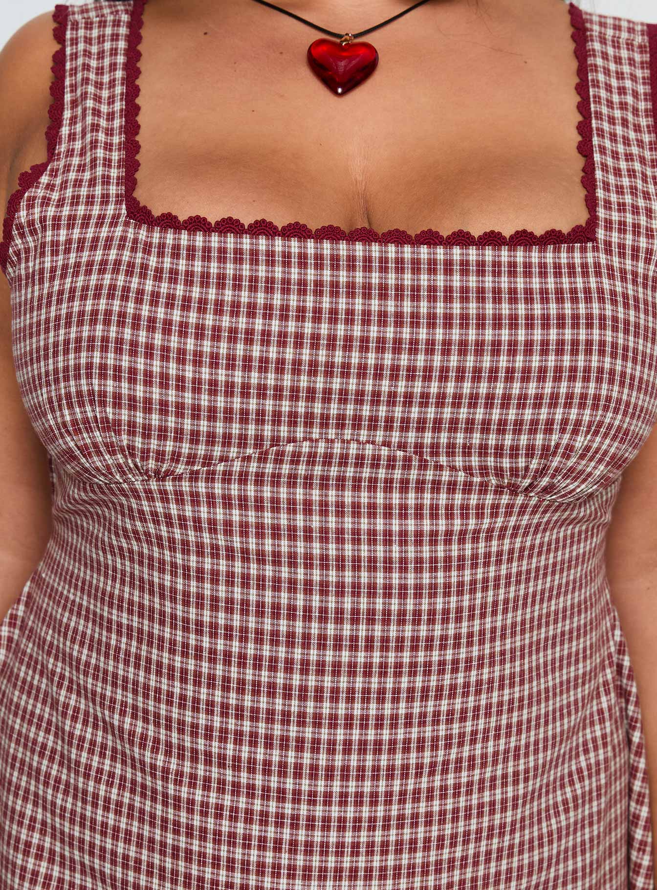 dasha mini dress red check Princess Polly Dress Dasha Mini Dress Red Check France