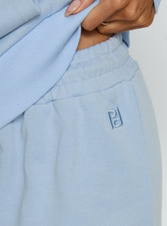 product Princess Polly All Day Straight Leg Sweatpants Icy Blue Mid Rise Pants 