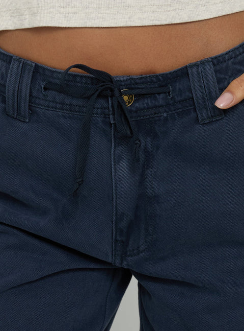 Apres Tie Waist Jorts Navy