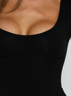 product Princess Polly Orelina Underbust Detail Bodysuit Black Long Sleeve Tops 