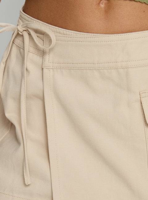 Samarie Cargo Mini Skirt Concrete