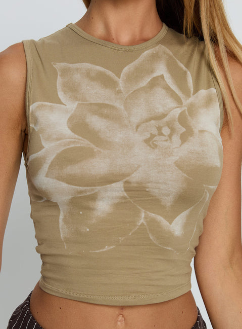 Monlo Top Floral Lime