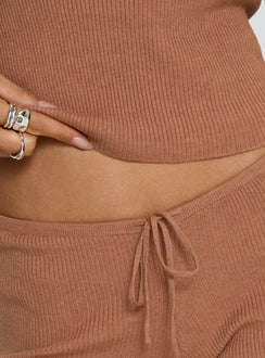 Ahani Low Rise Knit Shorts Mocha