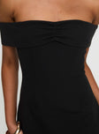 Lanes Off The Shoulder Mini Dress Black Tall