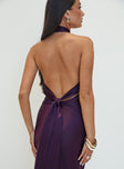 Rosaminta Halter Maxi Dress Plum