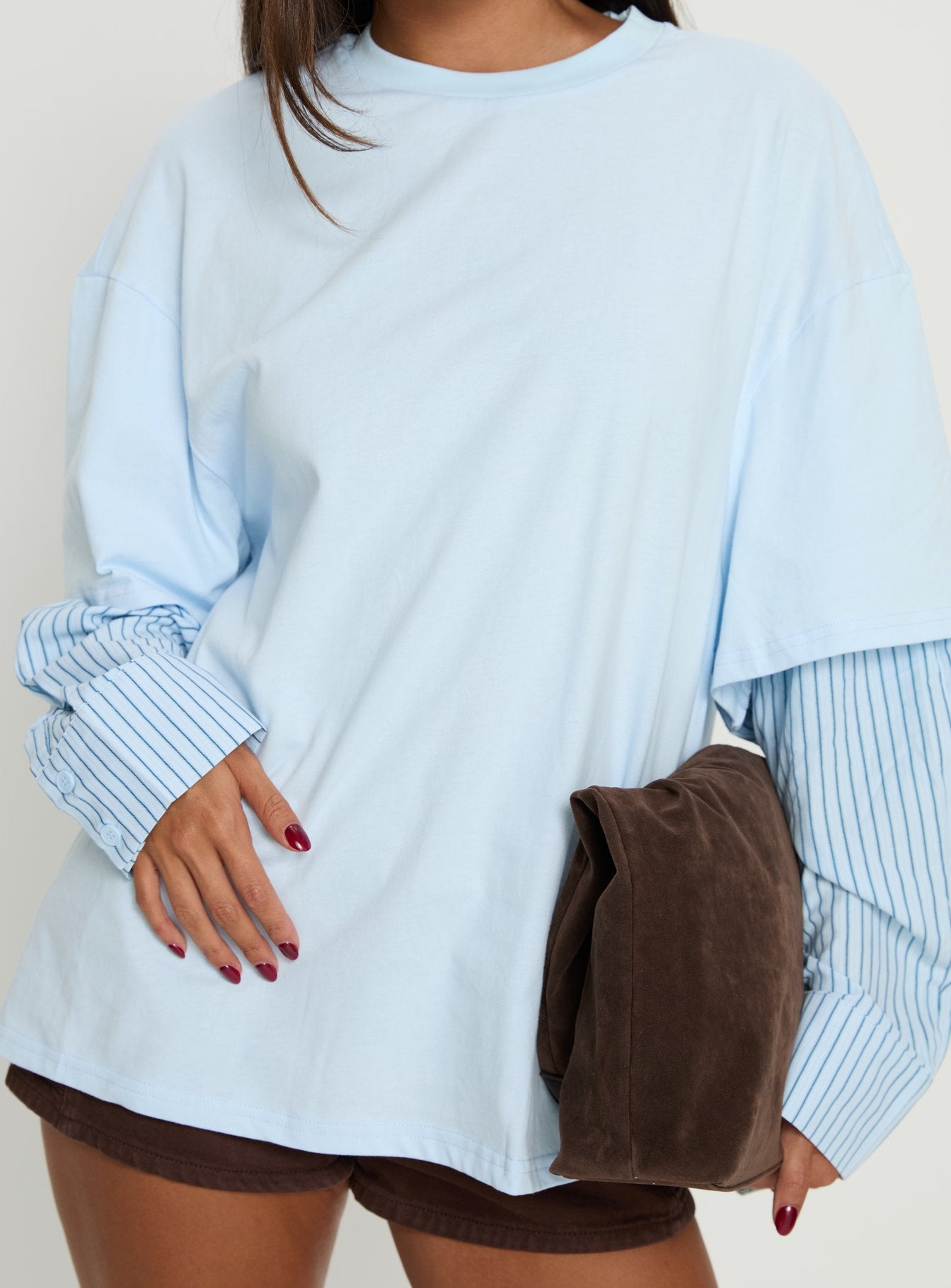 Renelle Layered Long Sleeve Top Multi