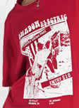 Tickets Oversized Tee Red