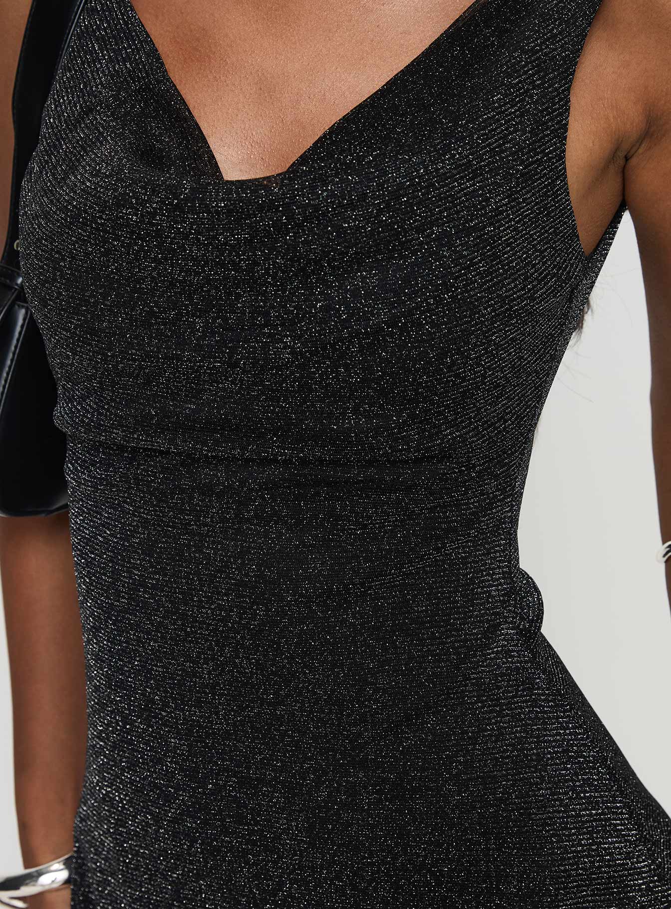 Romani Mini Dress Black Glitter | Princess Polly Romani Mini Dress Black Glitter | Princess Polly