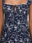 product Princess Polly Alliston Mini Dress Navy Square Neck 