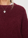 Niomie Knit Sweater Burgundy