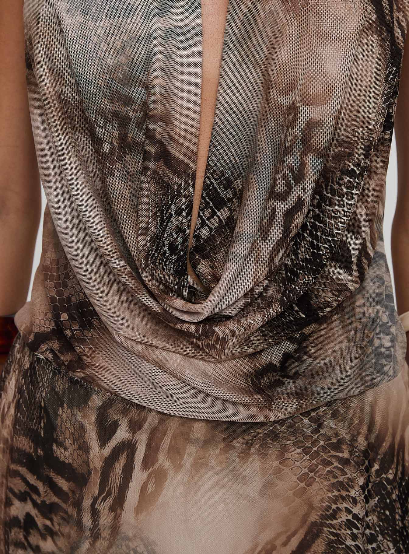 princess polly snakeskin dress Snakepit Halter Plunge Mini Dress Snake Print