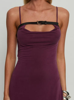 Kalissa Cowl Belted Mini Dress Mauve
