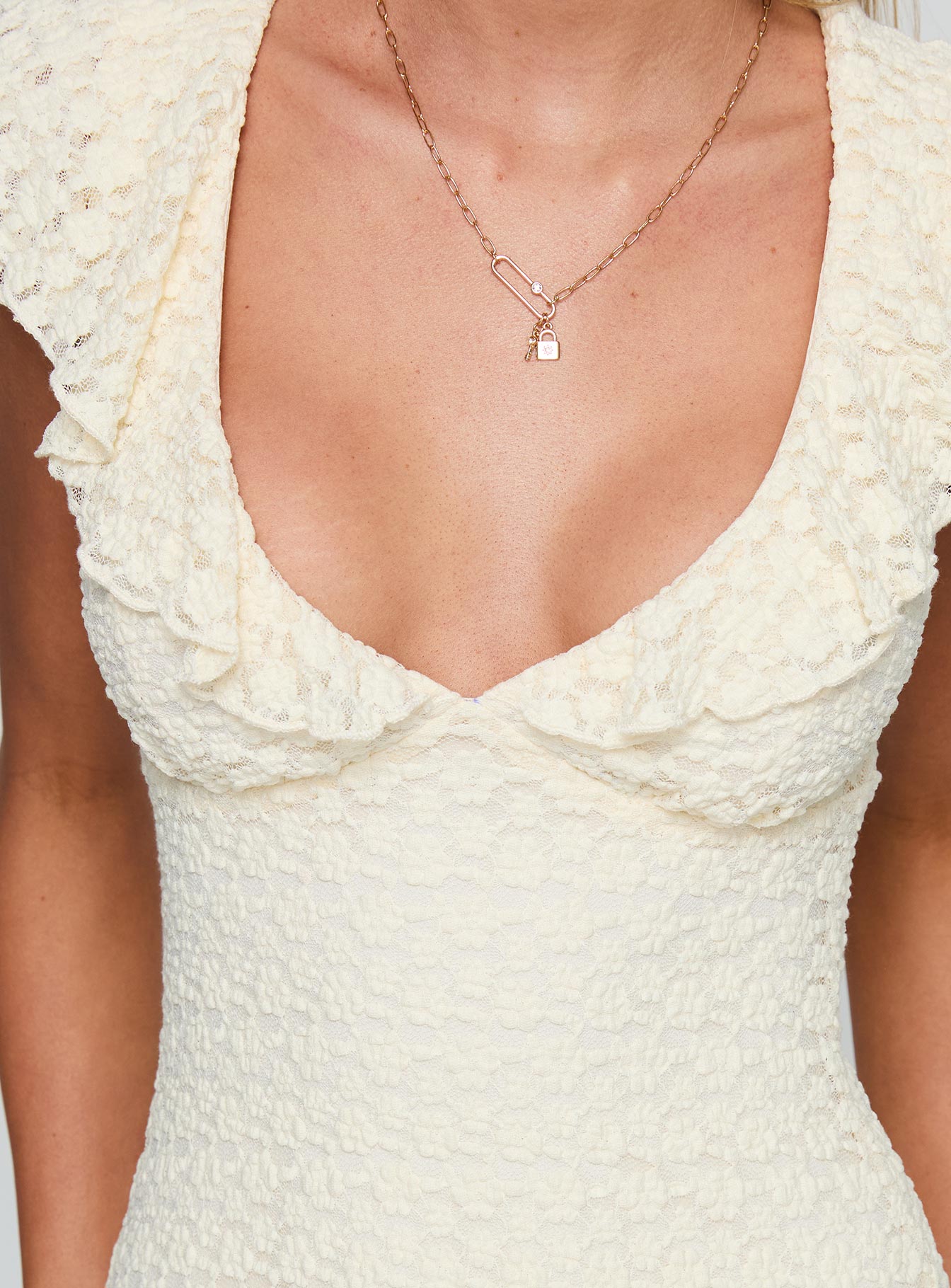 product Princess Polly Flying Overhead Mini Dress Cream Plunger 