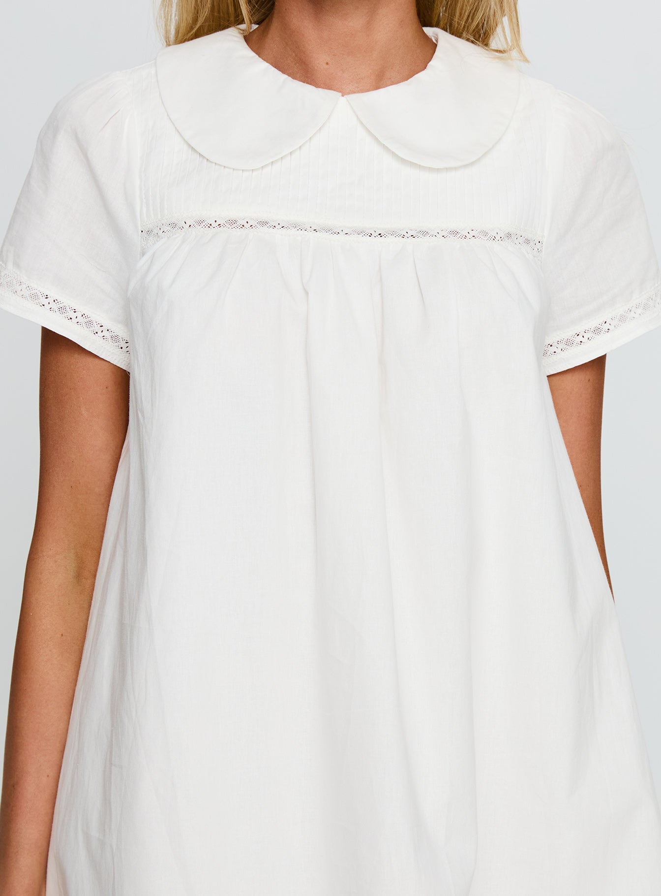 Bethanne Babydoll Mini Dress White | Princess Polly Bethanne Babydoll Mini Dress White | Princess Polly