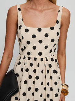 Cartmel Maxi Dress Cream / Polka Dot