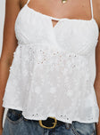 product Princess Polly Guerin Top White Sleeveless Square Neck 