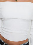 Morley Off Shoulder Sweater White