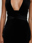 Alsace Mini Dress Black Velvet