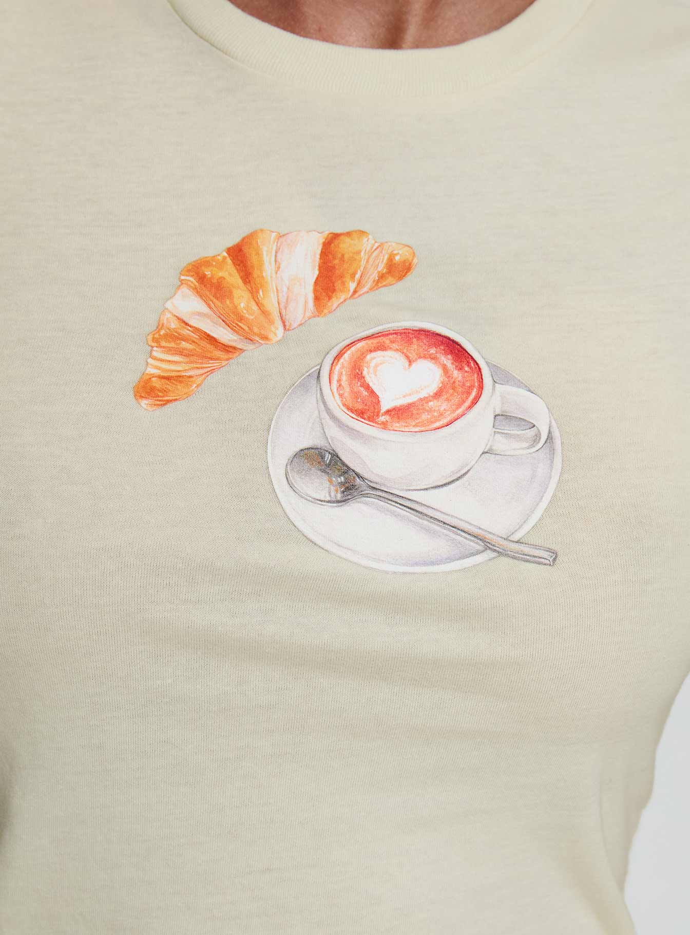 product Princess Polly Late Mornings Top Cream Short Sleeves Crew Neck 