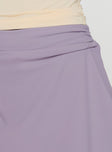 Skort Built-in shorts, folded waistband, ruched detail Good stretch, Fully lined