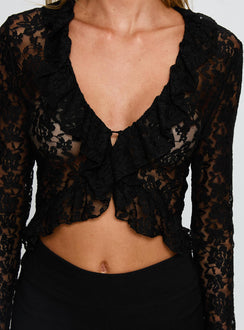 Long Nights Long Sleeve Top Onyx