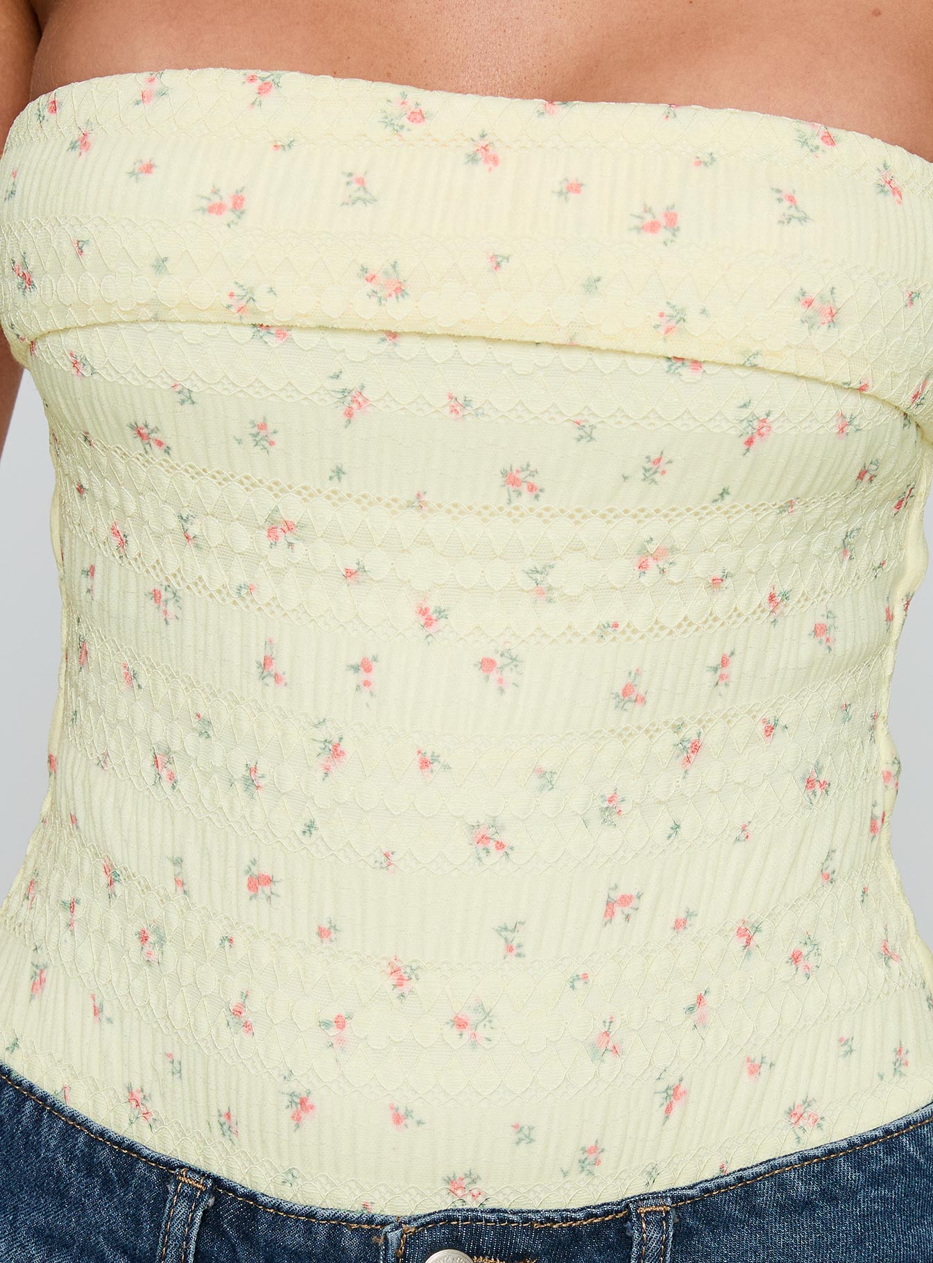 product Princess Polly Majorette Strapless Bodysuit Cream Sleeveless 