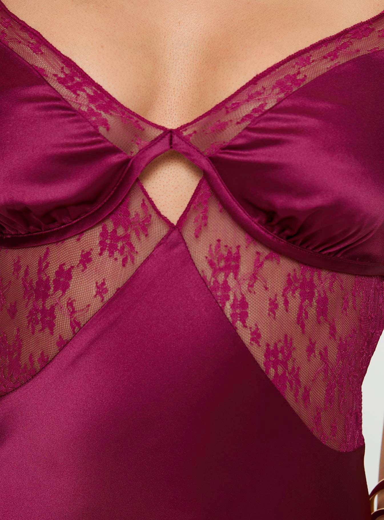 product Princess Polly Birchwood Maxi Dress Wine Plunger 