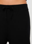 Princess Polly Mid Rise  Talanie Knit Pants Black