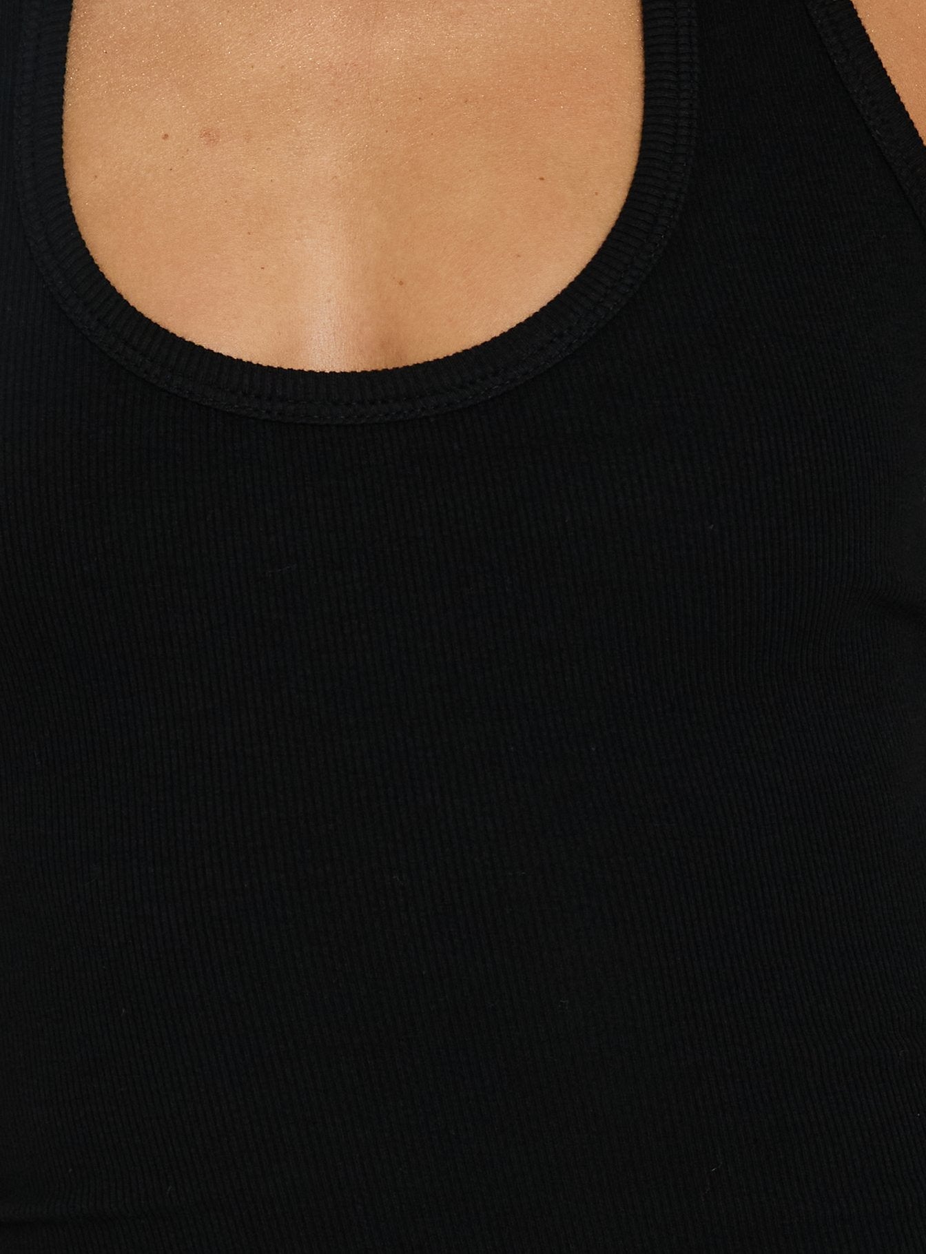 Baseline Rib Halter Mini Dress Black