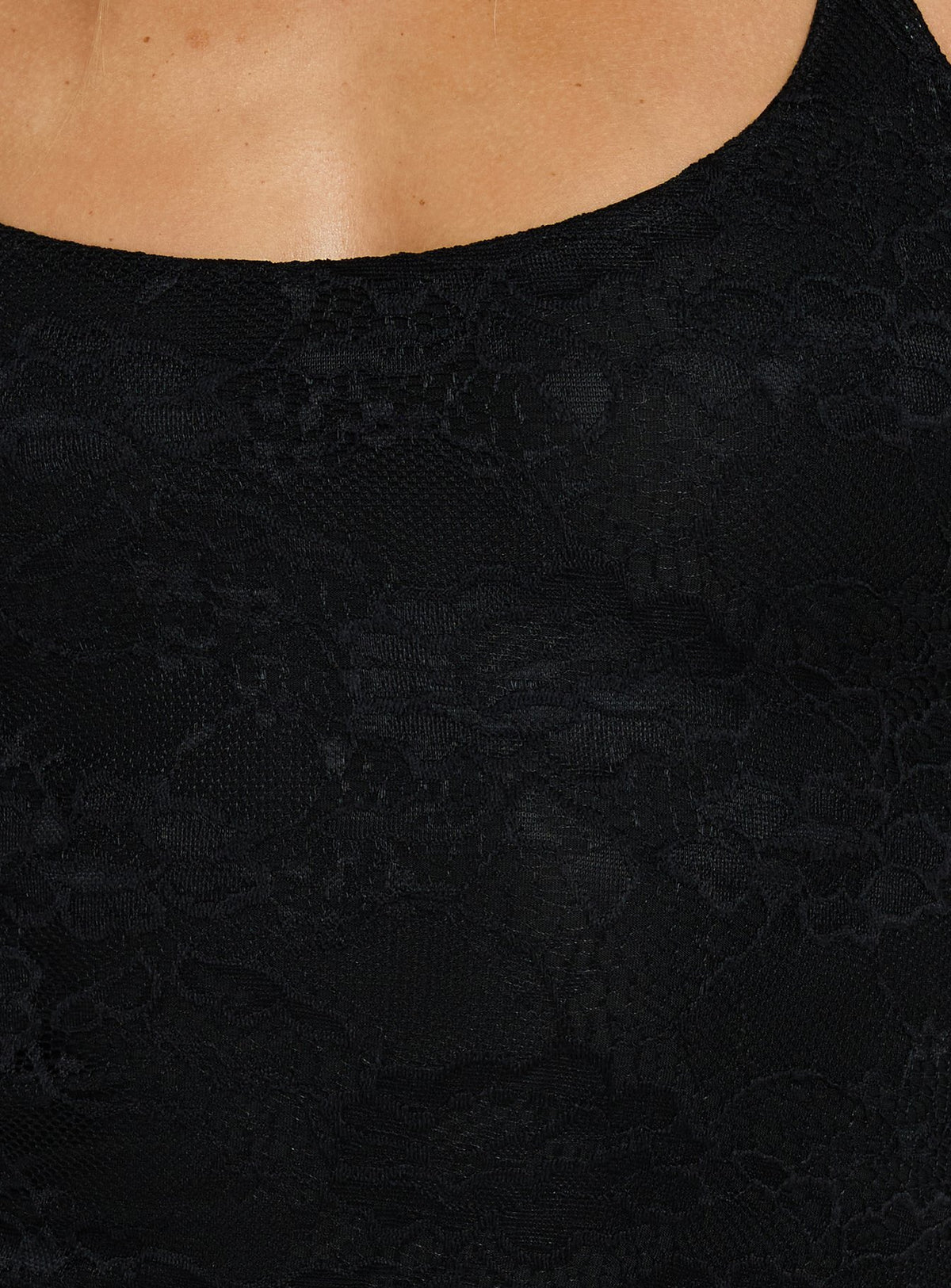 Zenaide Lace Detail Halter Midi Dress Black