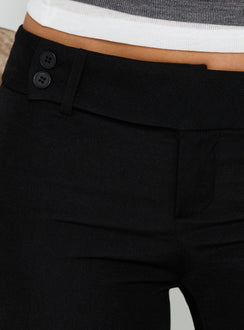 Jordanna Belted Straight Pants Black
