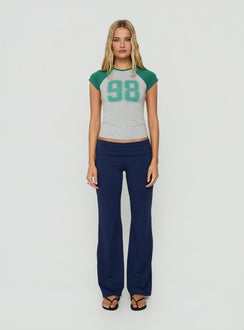 98 Classics Raglan Graphic Top Green / Grey