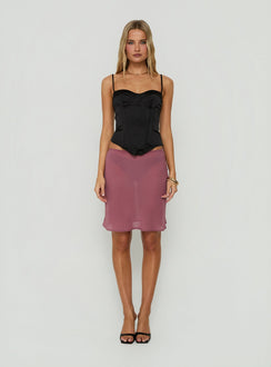 Selesta Structured Bustier Top Black