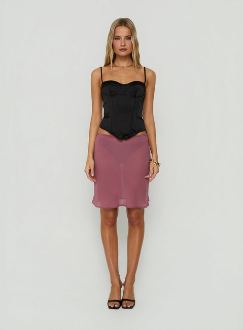 Selesta Structured Bustier Top Black
