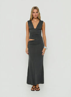 Evelen Thick Strap Maxi Dress Grey