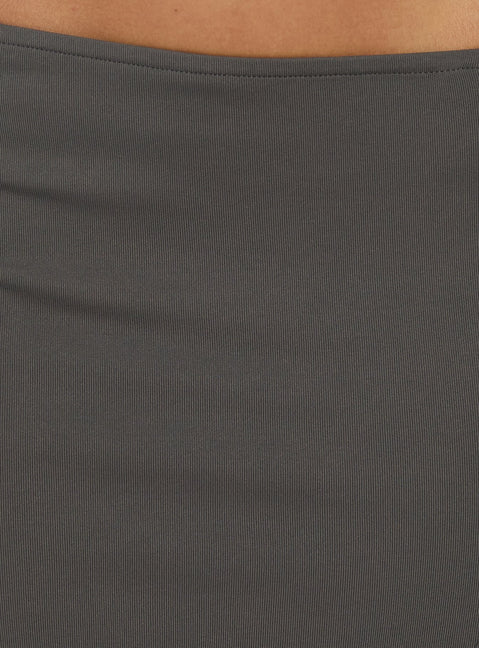 Aviza Asymmetrical Midi Skirt Grey