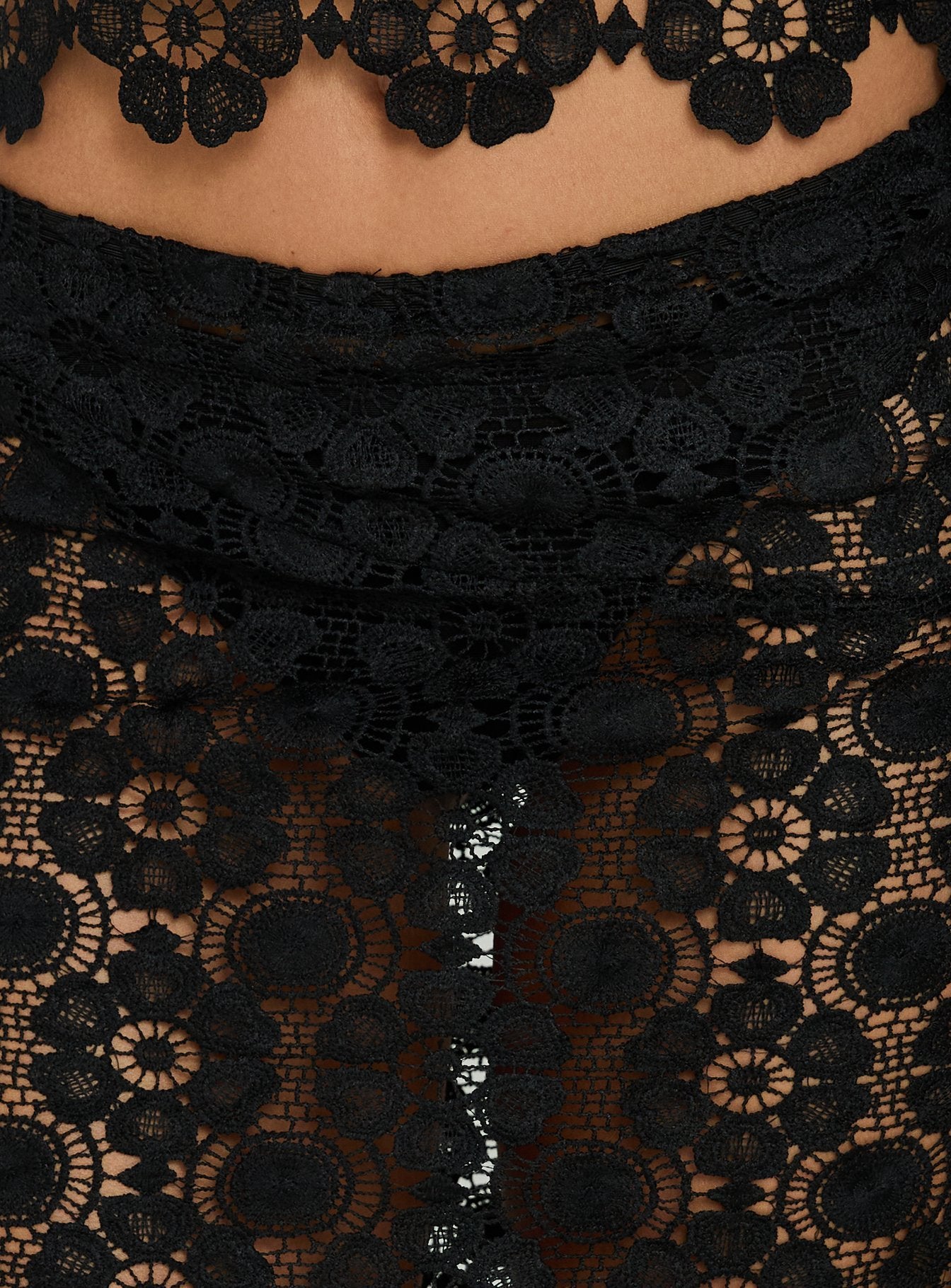 Trophy Sheer Midi Skirt Black
