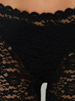 Torrin Lace Capri Pants Black