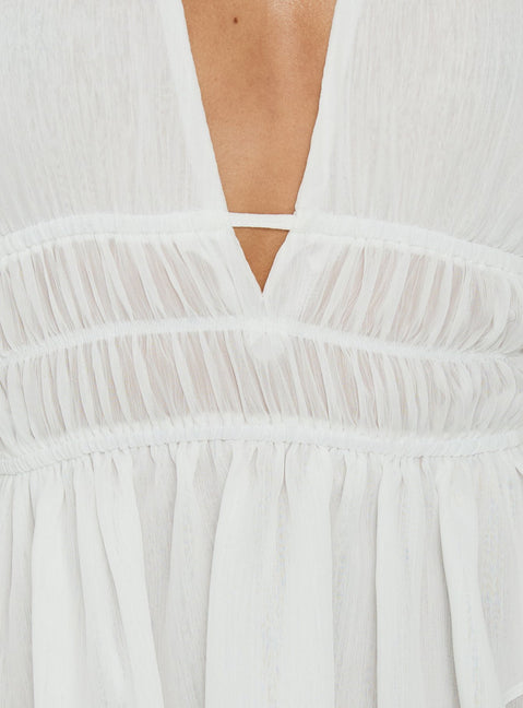 Lay It Halter Top White