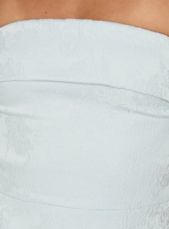 Dakhoda Strapless Mini Dress Light Blue