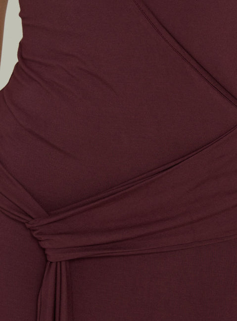 So Major Draped A-Line Maxi Dress Plum