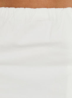 Lunea Concealed Waistband Mini Skirt White