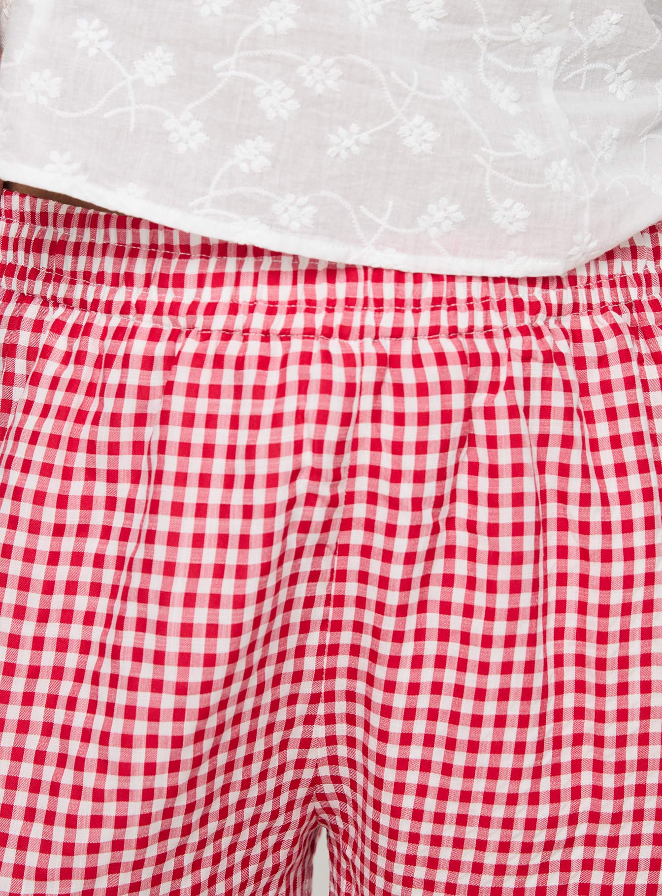 product Princess Polly Beach House Shorts Red / White Gingham Curve 