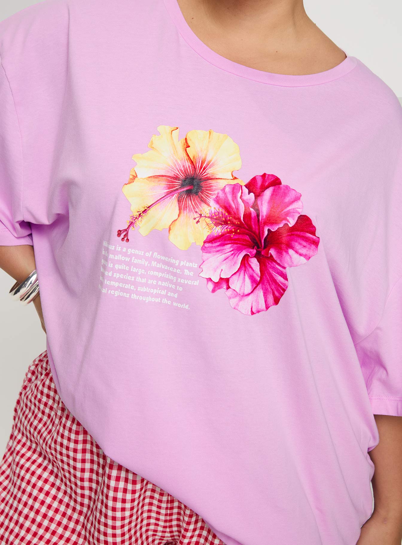 トップス house on the hill S/S Tee (Pink) 90cm Hibiscus Haven Oversized Tee Pink Curve | Princess Polly