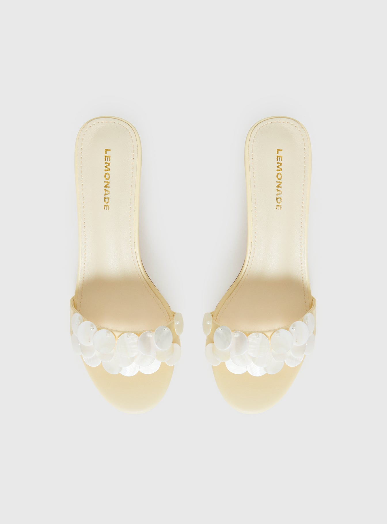 Early Pop Sequin Heels Yellow