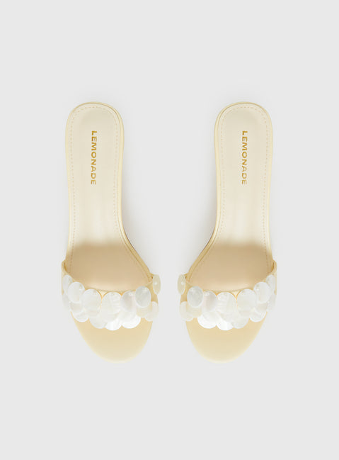 Early Pop Sequin Heels Yellow