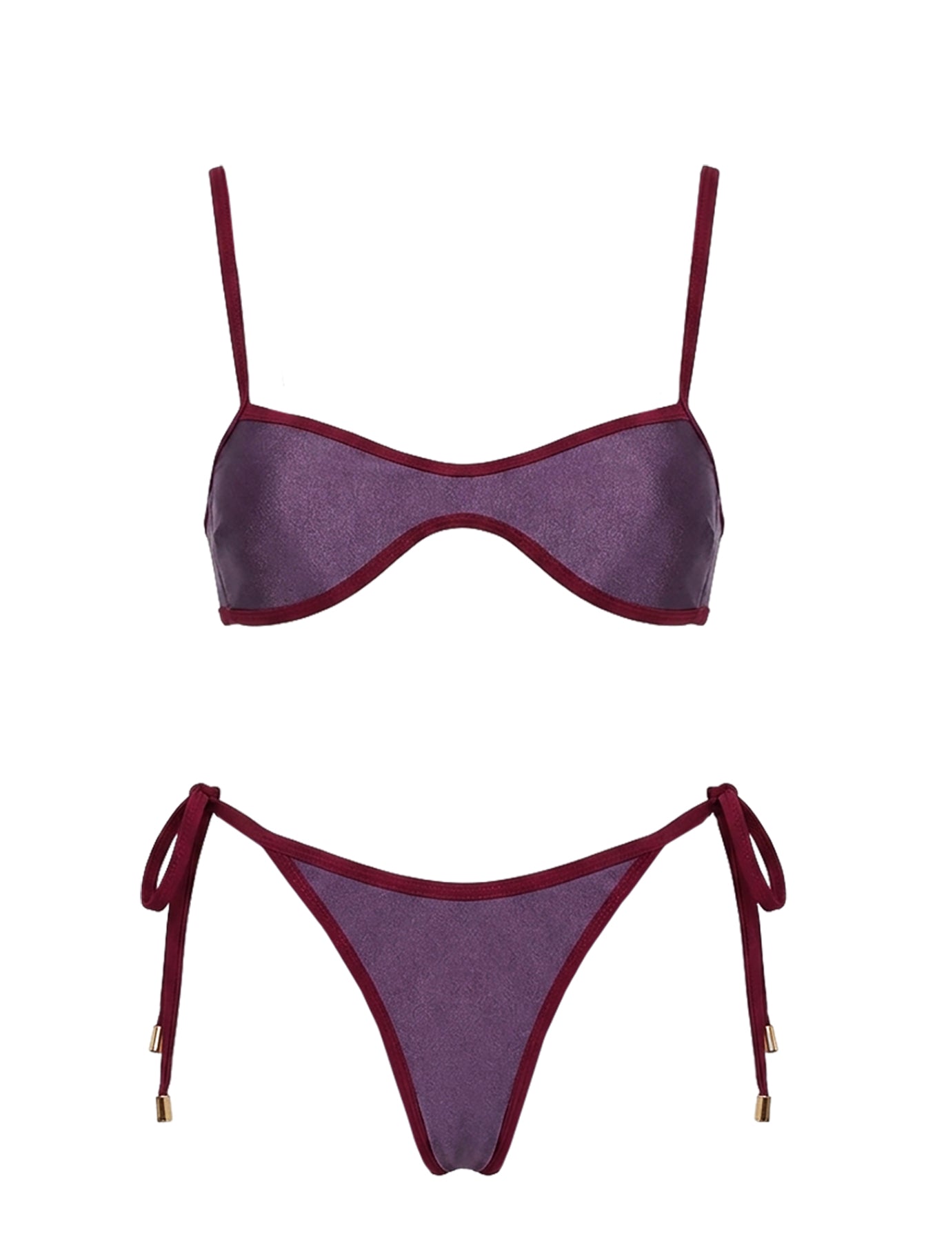 Keyton Bikini Top Deep Purple