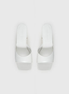 Sunset Boulevard Heels White