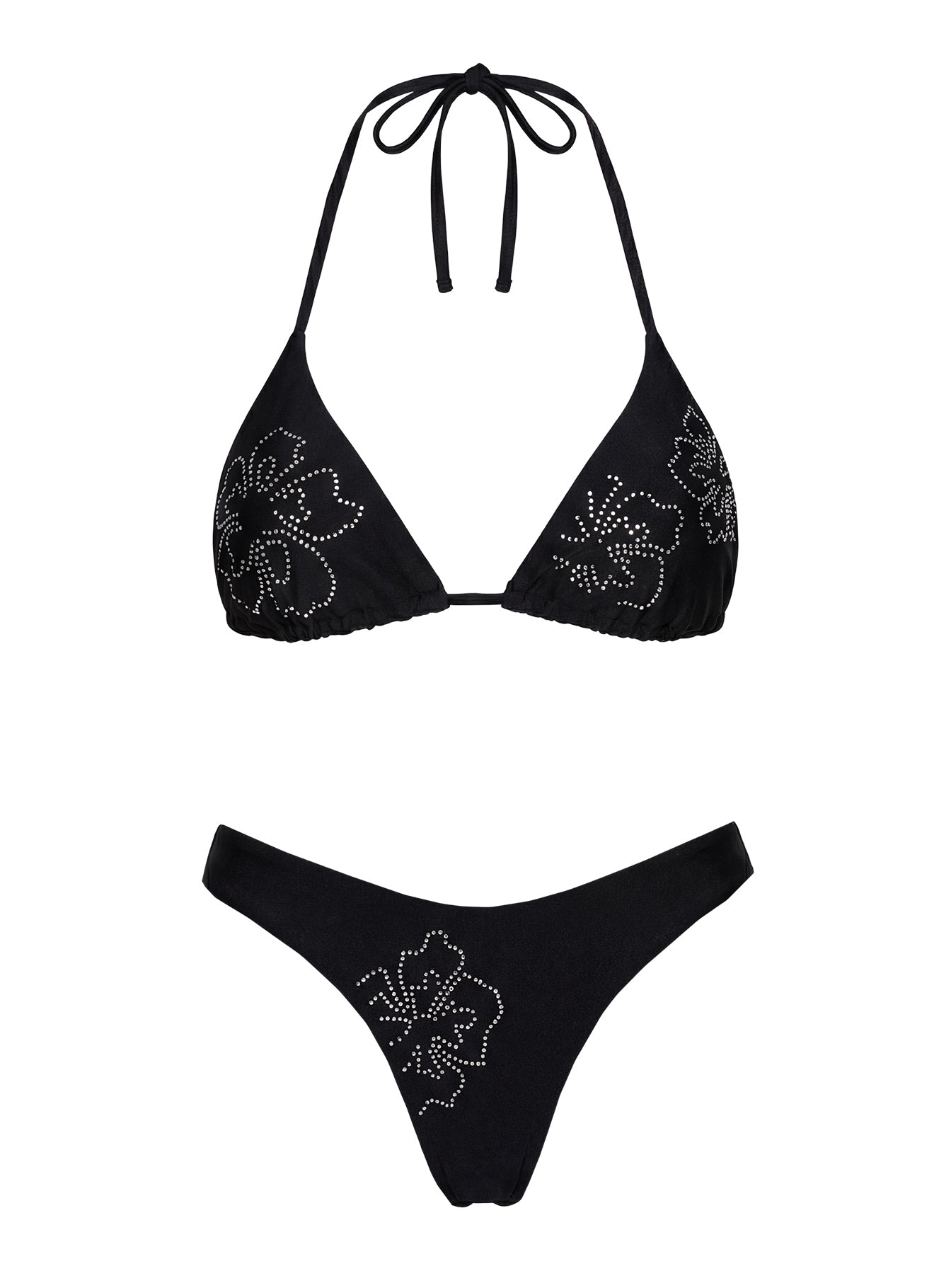 Wildfire Waves Triangle Bikini Top Black | Princess Polly