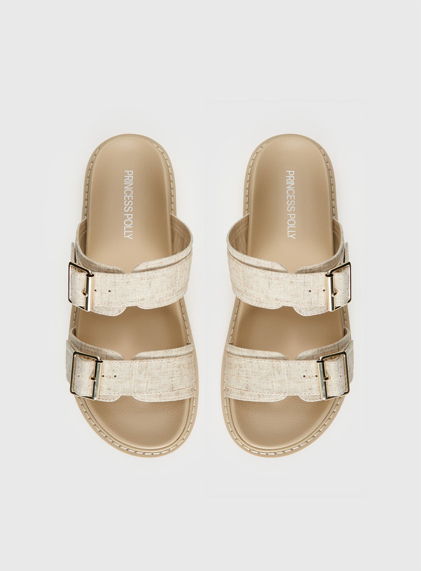 Roxxie Sandals Beige Linen